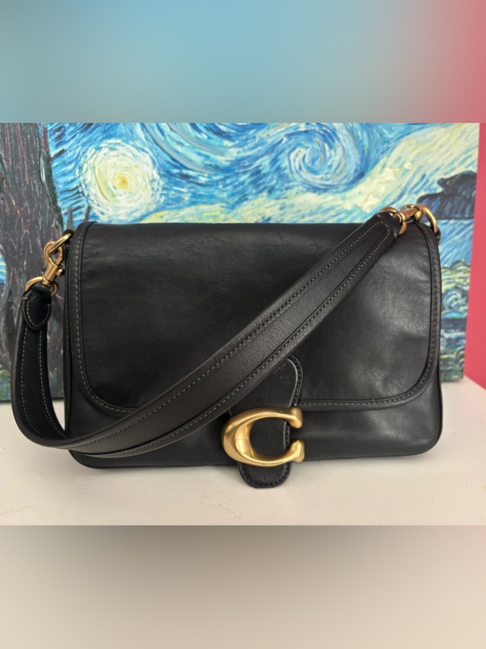 Coach Soft Tabby Black Small Leather Bag